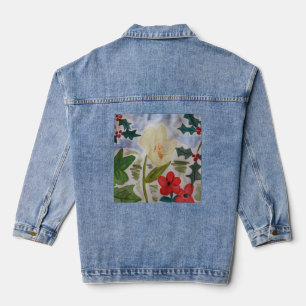 Chaqueta Vaquera Flores de invierno y acebo