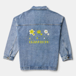 Chaqueta Vaquera Flores de mariposa personalizadas