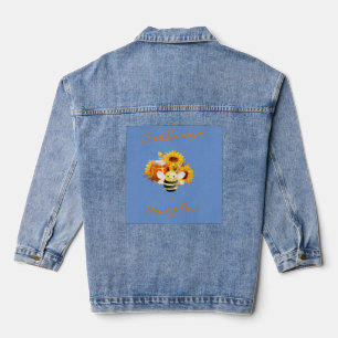 Chaqueta Vaquera Flores de sol y abejas
