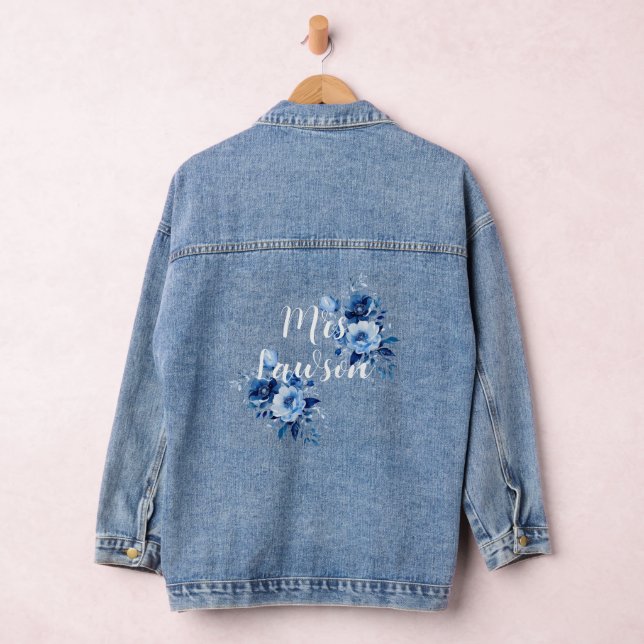 Chaqueta Vaquera Flores de una novia azul Sra. Design (Hangar)