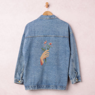 Chaqueta Vaquera Flores en la mano