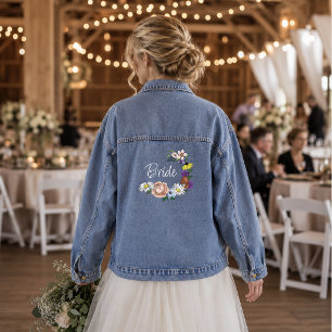 Chaqueta Vaquera Flores Silvestres Caprichosas Mariposa Hongo 