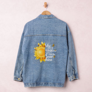 Chaqueta Vaquera Flores Silvestres de Verano y Luz del Sol