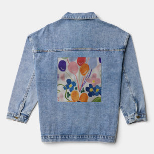 Chaqueta Vaquera Flores y globos