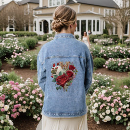 Chaqueta Vaquera Flores y mariposa preciada