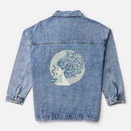 Chaqueta Vaquera Flow Woman Art - Blue Tile Fusion