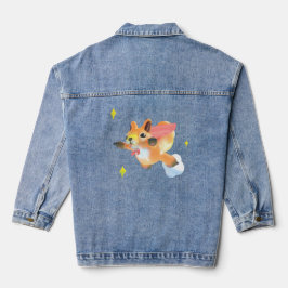Chaqueta Vaquera Flying super-squirrel and stars