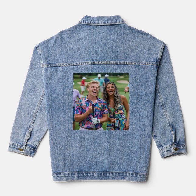 Chaqueta Vaquera Foto de Golf Personalizar (Reverso )