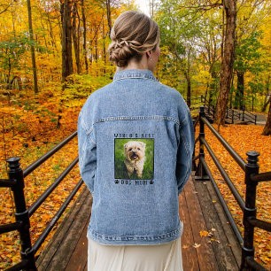 Chaqueta Vaquera Foto de Mascota personalizada por mamá de perro li