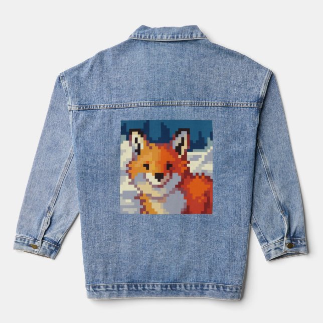Chaqueta Vaquera Fox pixelart (Reverso )