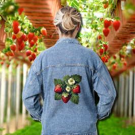 Chaqueta Vaquera Fresas de época