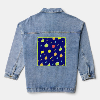 Chaqueta Vaquera Frutas tropicales Patrón de colores de neón