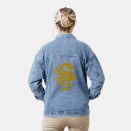 Chaqueta Vaquera Fuego de dragón dorado