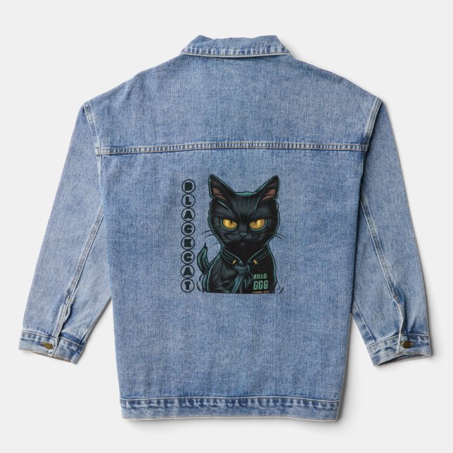 Chaqueta Vaquera Fuego de gato negro (Reverso )
