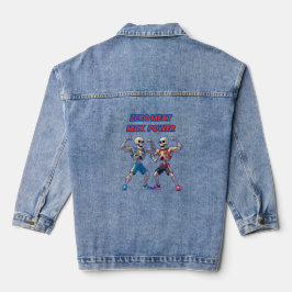 Chaqueta Vaquera Fuerte hasta el hueso – Diseño divertido de múscul