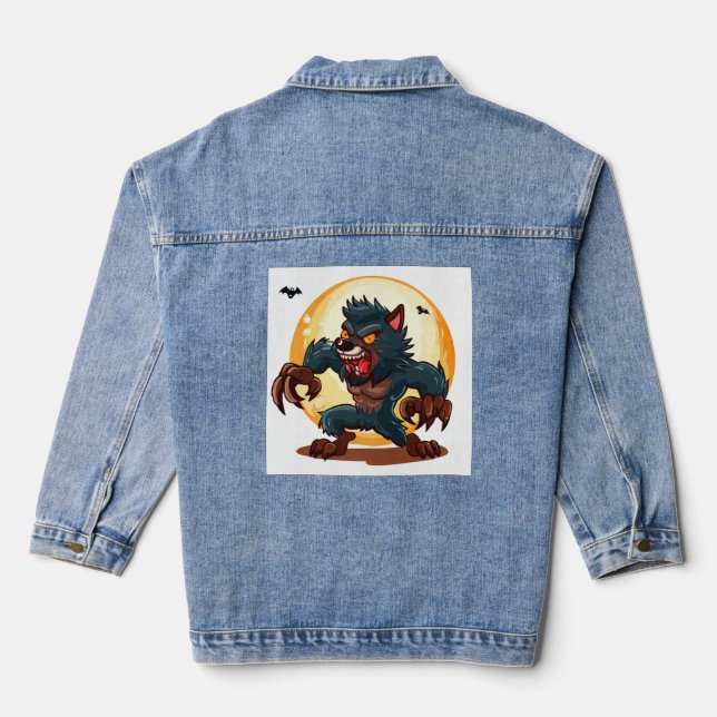 Chaqueta Vaquera Fun werewolf personalizado (Reverso )
