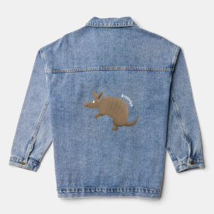 Chaqueta Vaquera Funny armadillo feliz personalizado ilustracion