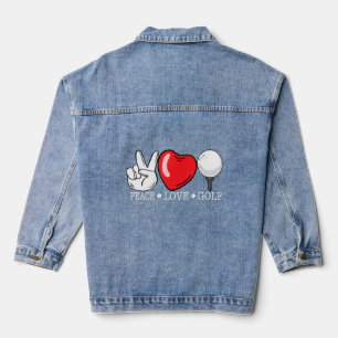 Chaqueta Vaquera Funny Peace Love Golf Golfer Golf Golf Golf