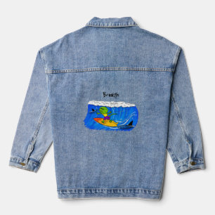 Chaqueta Vaquera Funny personalizado de surf con lagarto frito
