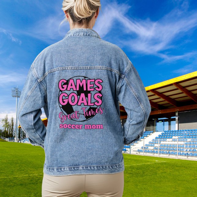 Chaqueta Vaquera Fútbol Mamá juegos Objetivos grandes Tiempos diver (Subido por el creador)