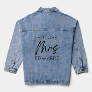 Chaqueta Vaquera Futuro Sra. Personalizado Apellido Novia A Ser Fia
