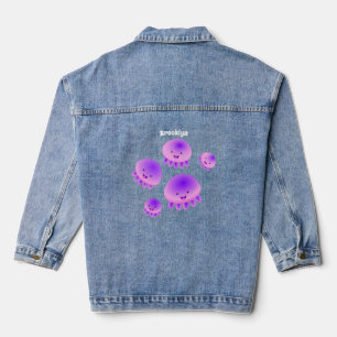 Chaqueta Vaquera Gallito rosa morado kawaii personalizado