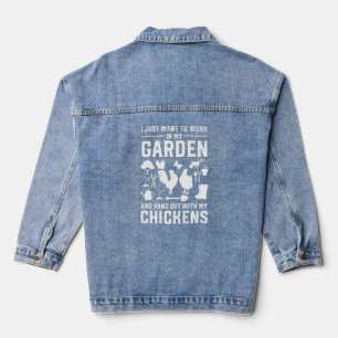 Chaqueta Vaquera Gardening, propietario de pollos, Chiste de jardin