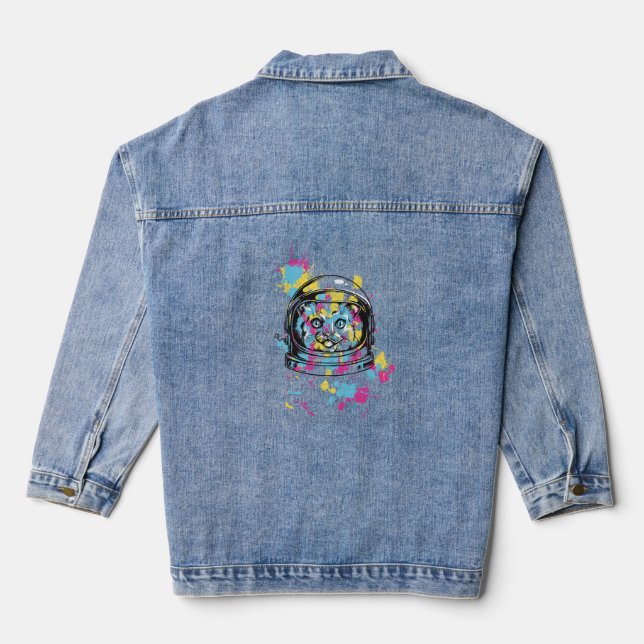 Chaqueta Vaquera Gata Astronauta (Reverso )