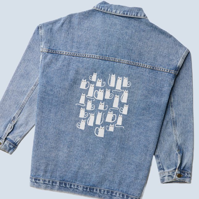 Chaqueta Vaquera Gato blanco (Subido por el creador)