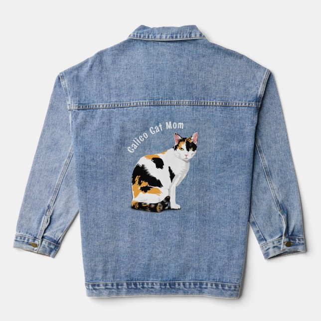 Chaqueta Vaquera Gato de calico personalizado (Reverso )