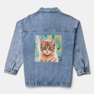 Chaqueta Vaquera Gato de Naranja cutáneo