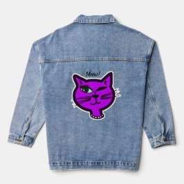 Chaqueta Vaquera Gato de Personalizado malva aguda