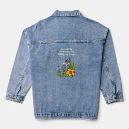 Chaqueta Vaquera Gato de Té Floral | Camiseta de Mujer