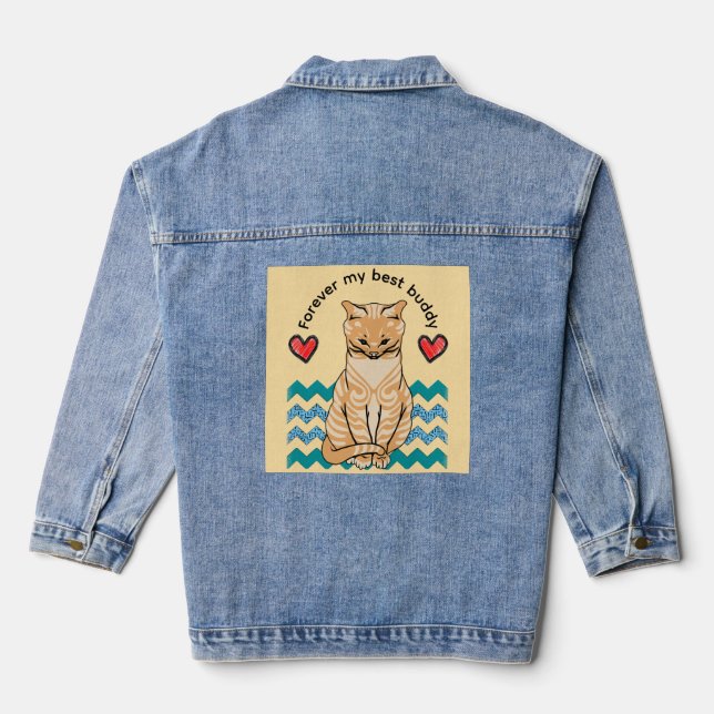 Chaqueta Vaquera gato divertido (Reverso )