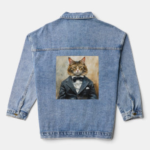 Chaqueta Vaquera Gato en un traje