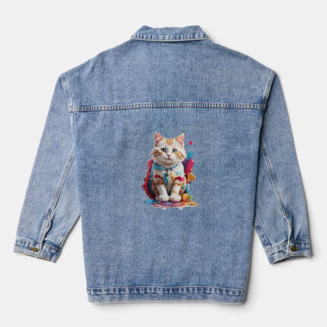 Chaqueta Vaquera Gato encantador (Reverso )