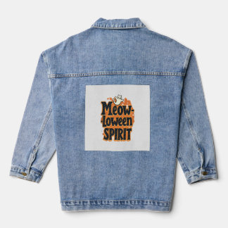 Chaqueta Vaquera Gato Espíritu Meow-loween