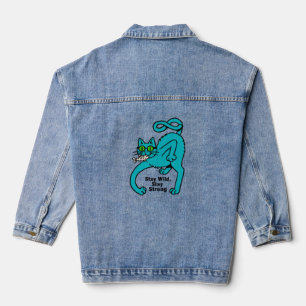 Chaqueta Vaquera Gato expresivo extravagante