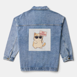 Chaqueta Vaquera Gato Genial No Lunes Meme Estético
