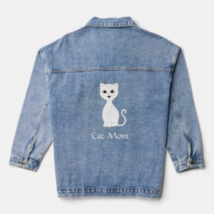 Chaqueta Vaquera Gato Lindo Personalizado y Texto Editable