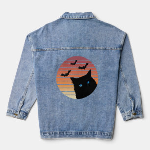 Chaqueta Vaquera Gato Negro con Ojos Azules