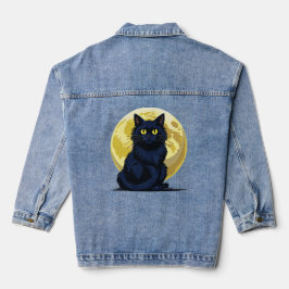 Chaqueta Vaquera Gato negro enojado