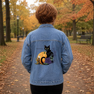 Chaqueta Vaquera Gato Negro Pequeño