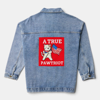 CHAQUETA VAQUERA GATO PATRIÓTICO UN VERDADERO PAWTRIOTA