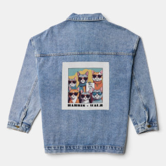 Chaqueta Vaquera Gato sin hijos dama gatitas sin hijos damas para K
