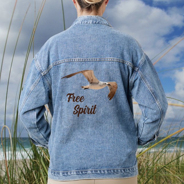 Chaqueta Vaquera Gaviota en la costa de espíritu libre fotográfica (Subido por el creador)
