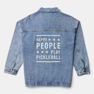 Chaqueta Vaquera Gente feliz juega al baloncesto 2
