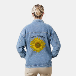 Chaqueta Vaquera Gestor de la planta de girasol amarillo