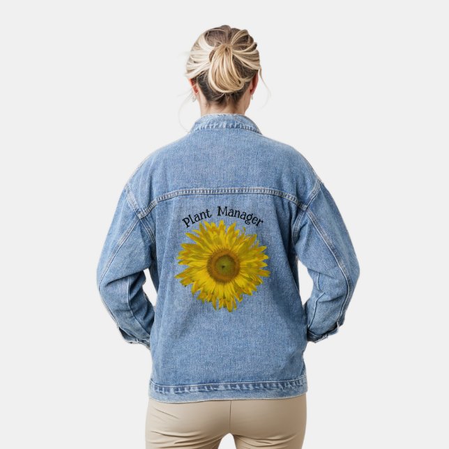 Chaqueta Vaquera Gestor de la planta de girasol amarillo (Modelo)