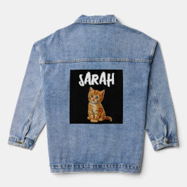Chaqueta Vaquera GINGER CAT KITTEN PERSONALIZADO Denim Jean Jacket